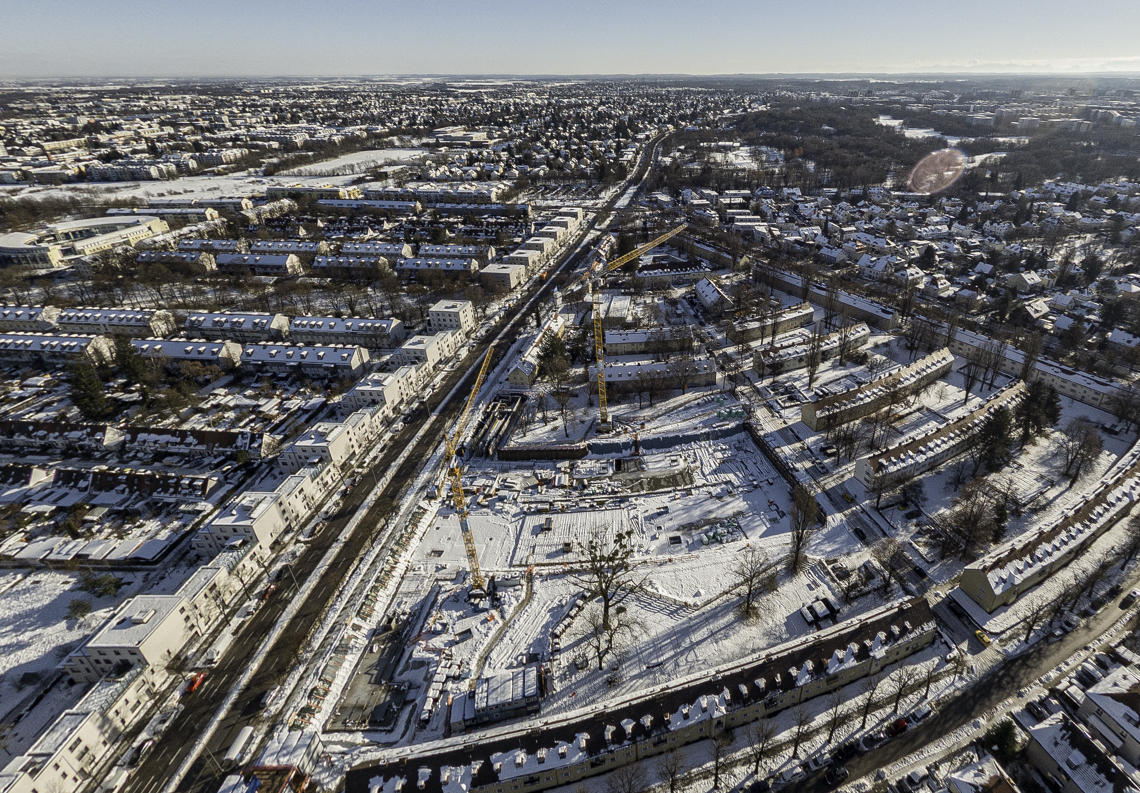 06.12.2021 - Baustelle Maikäfersiedlung in Berg-am-Laim und Neuperlach