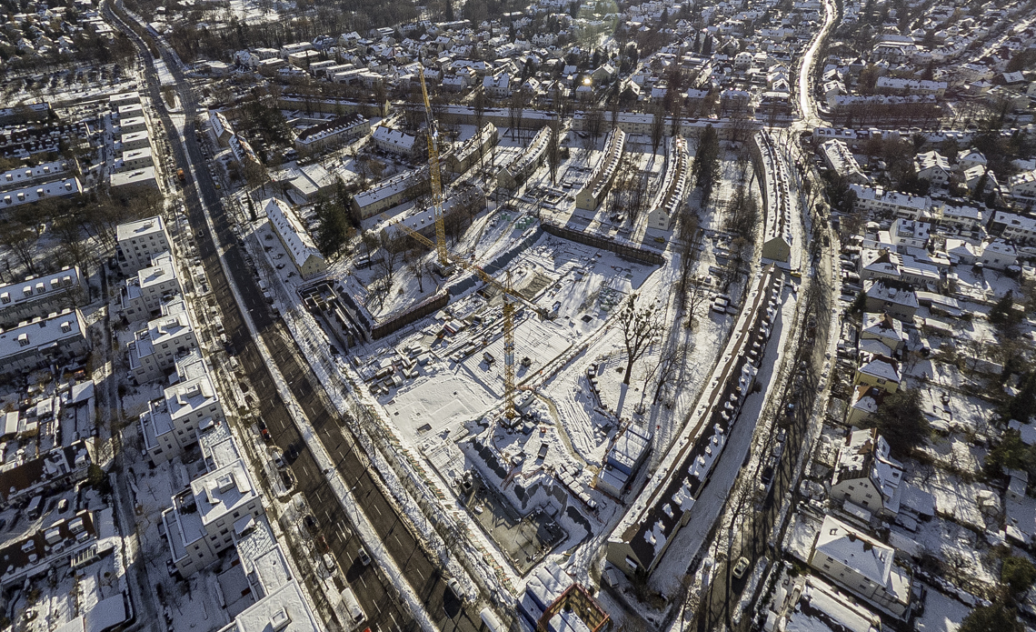 06.12.2021 - Baustelle Maikäfersiedlung in Berg-am-Laim und Neuperlach