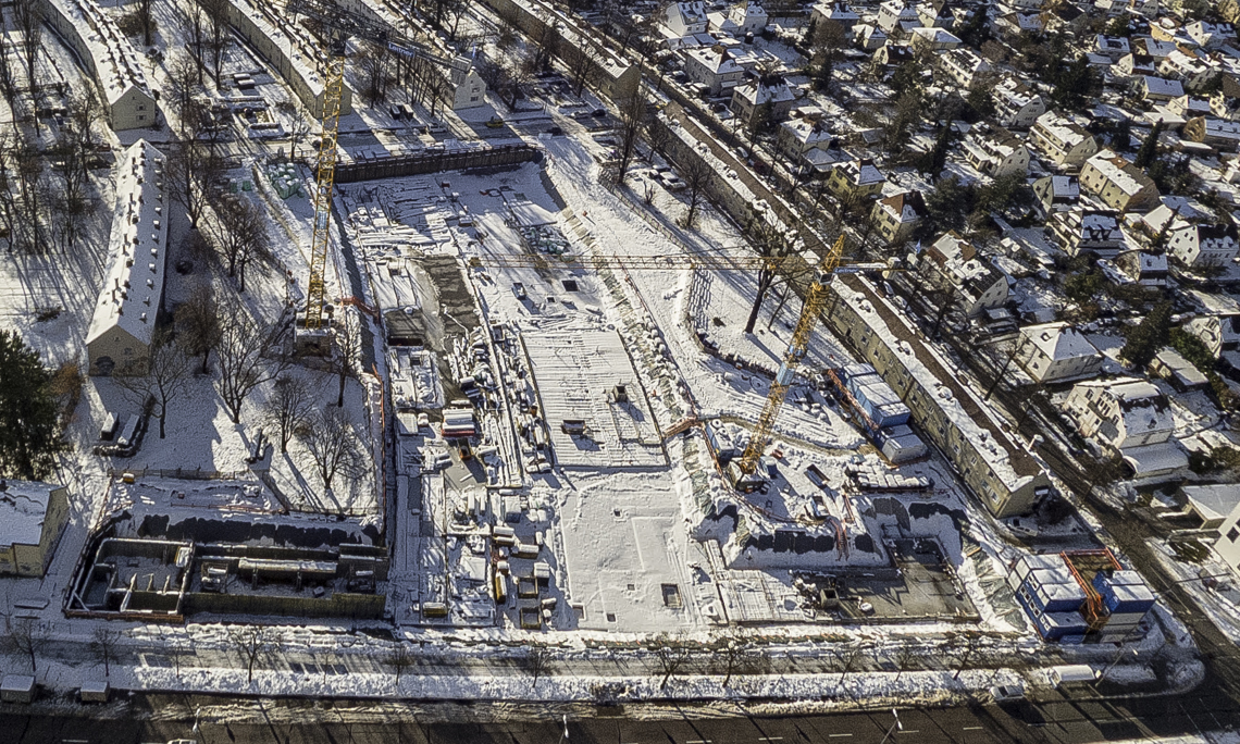 06.12.2021 - Baustelle Maikäfersiedlung in Berg-am-Laim und Neuperlach