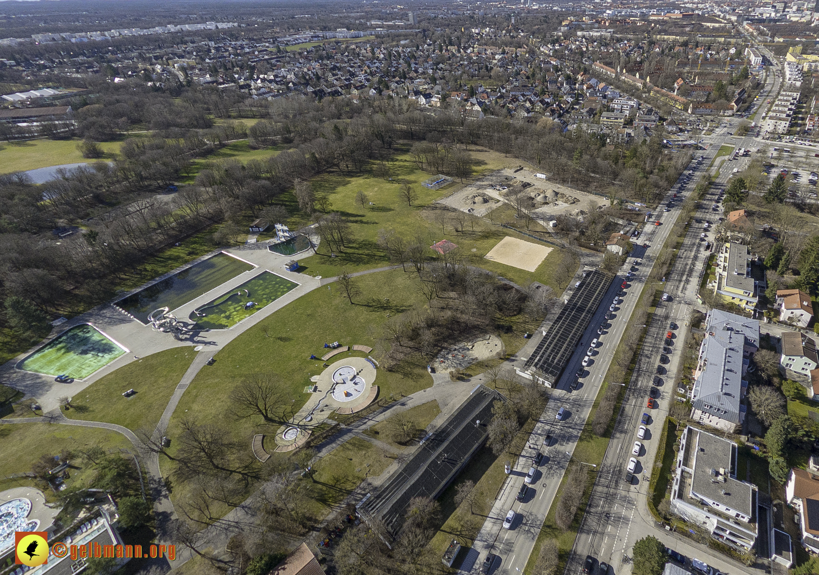 15.02.2024 - Der Ostpark und die Geothermie Baustelle in Berg am Laim und Neuperlach