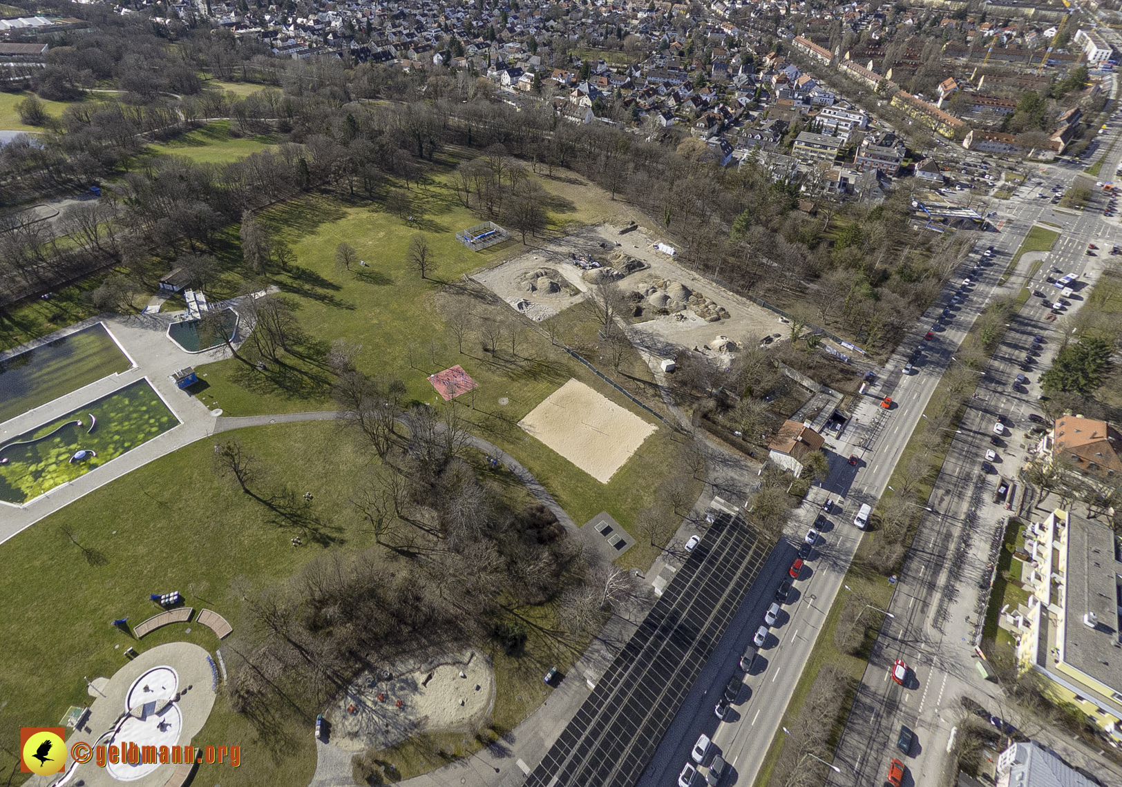 15.02.2024 - Der Ostpark und die Geothermie Baustelle in Berg am Laim und Neuperlach