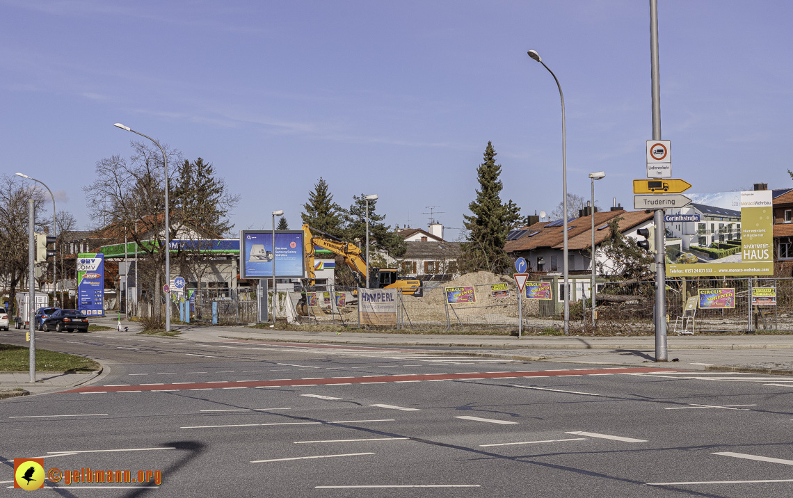 11.03.2024 - Baustelle MONACO an der Heinrich-Wieland/Ecke Corinthstrasse in Neuperlach