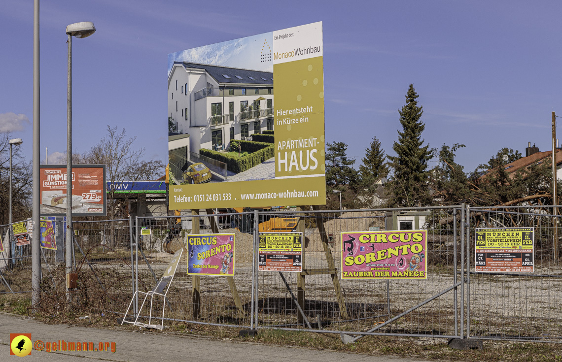 11.03.2024 - Baustelle MONACO an der Heinrich-Wieland/Ecke Corinthstrasse in Neuperlach
