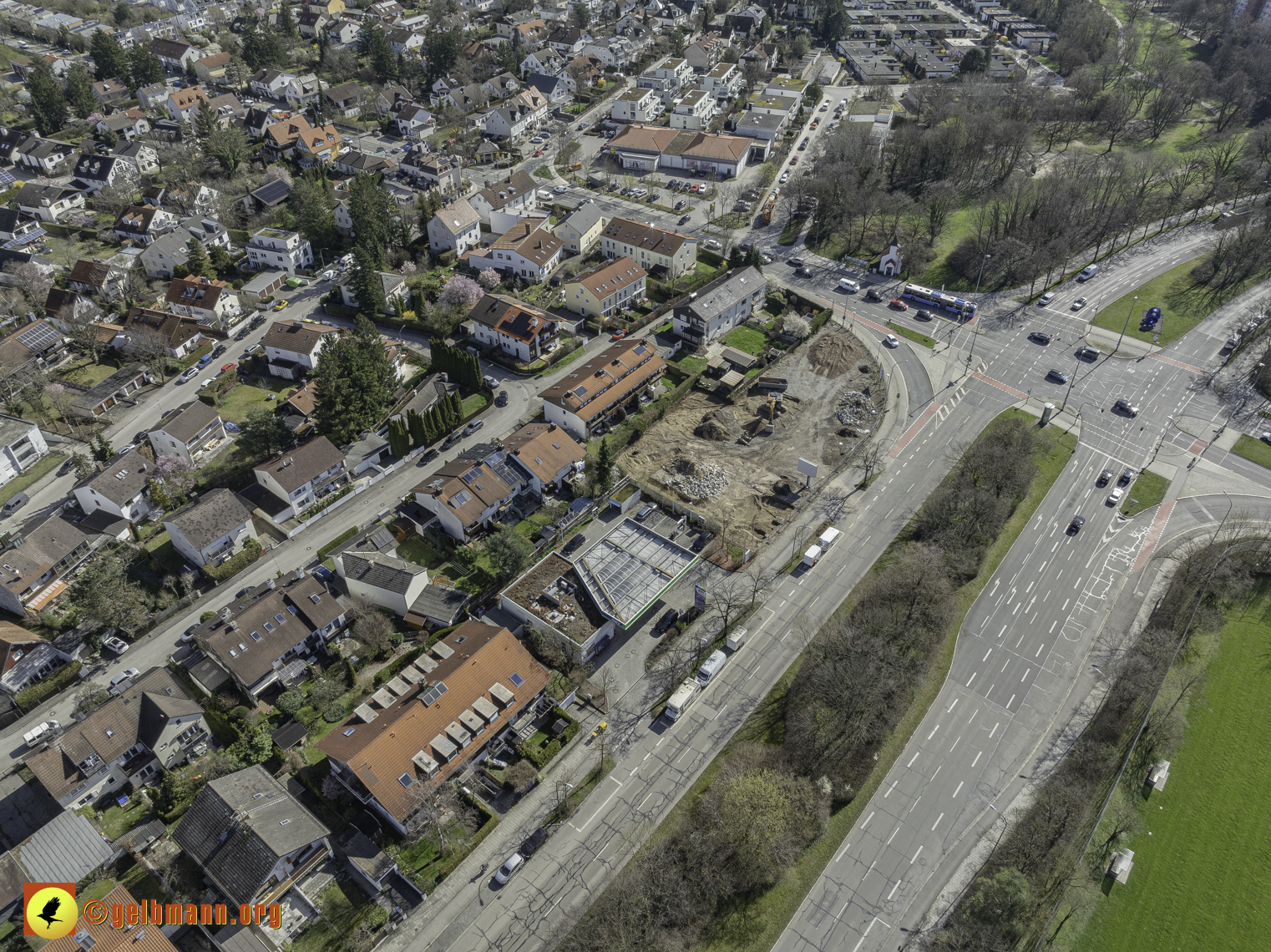 20.03.2024 - Luftbilder der Baustelle MONACO an der Heinrich-Wieland/Ecke Corinthstrasse in Neuperlach