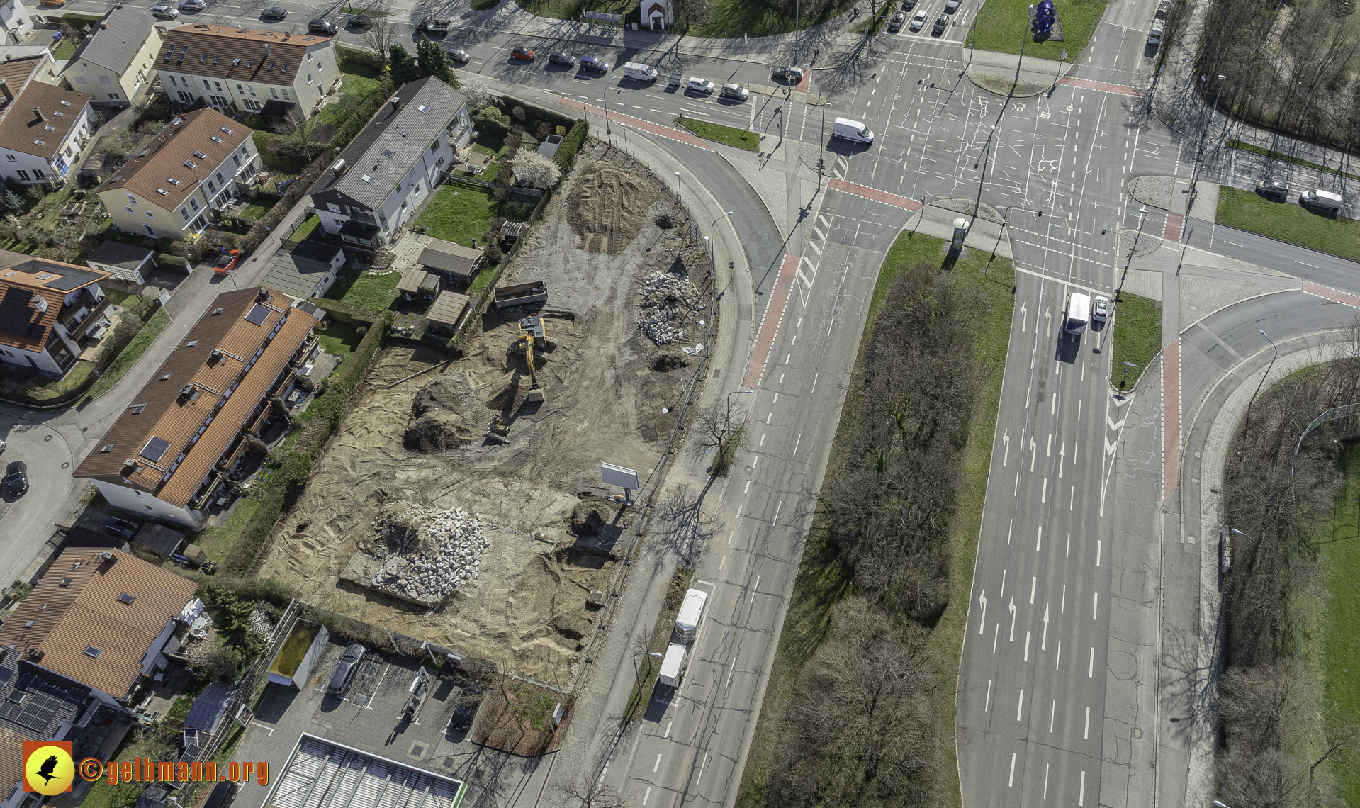 20.03.2024 - Luftbilder der Baustelle MONACO an der Heinrich-Wieland/Ecke Corinthstrasse in Neuperlach