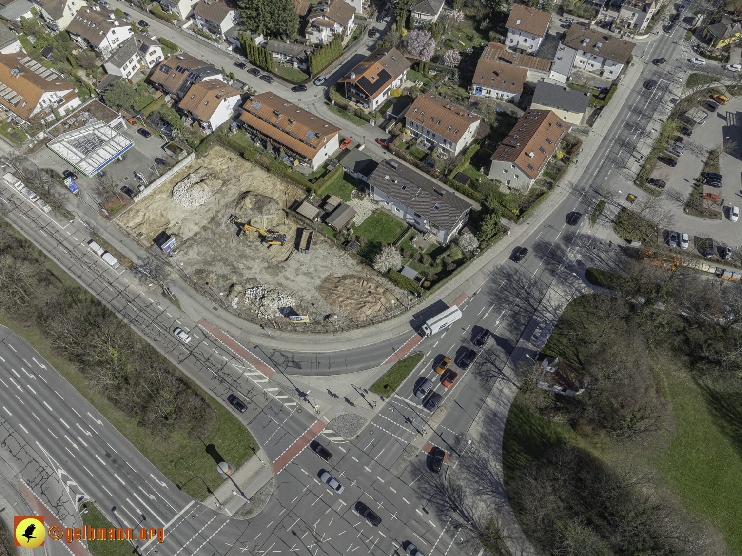 20.03.2024 - Luftbilder der Baustelle MONACO an der Heinrich-Wieland/Ecke Corinthstrasse in Neuperlach