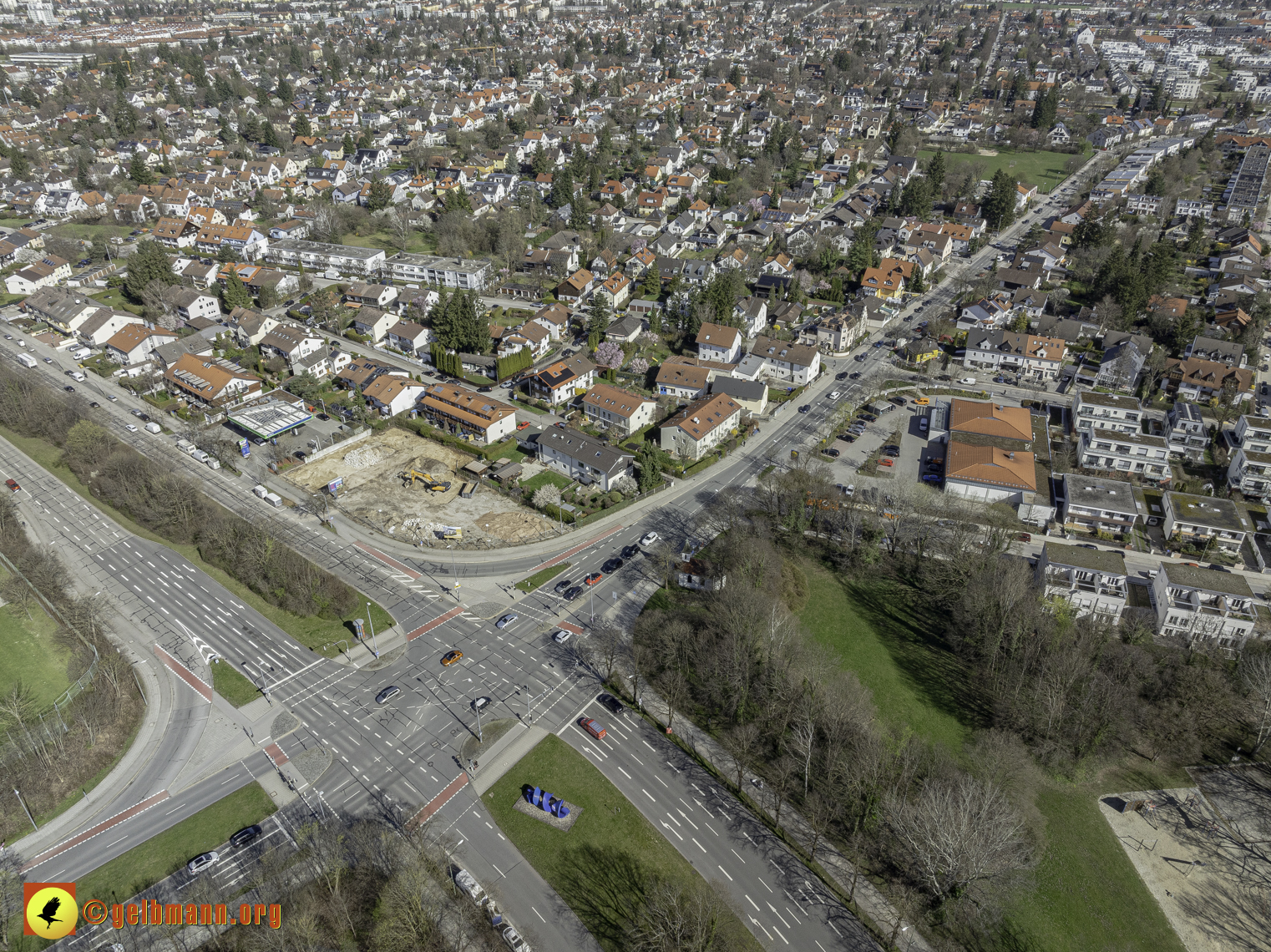 20.03.2024 - Luftbilder der Baustelle MONACO an der Heinrich-Wieland/Ecke Corinthstrasse in Neuperlach