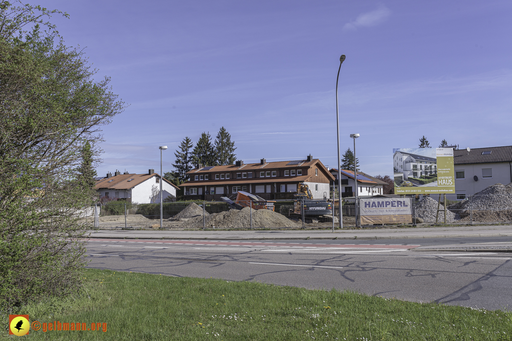 04.04.2024 - Bilder der Baustelle MONACO an der Heinrich-Wieland/Ecke Corinthstrasse in Neuperlach