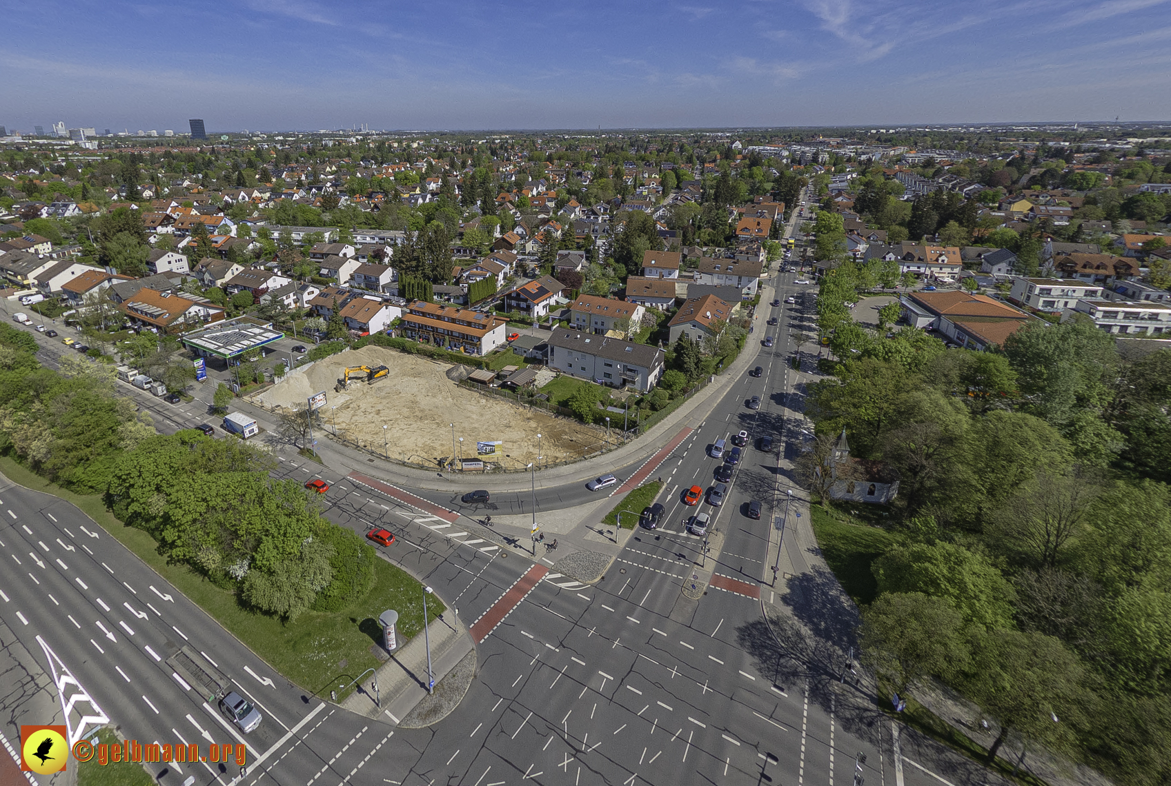 13.04.2024 - Luftbilder der Baustelle MONACO an der Heinrich-Wieland/Ecke Corinthstrasse in Neuperlach