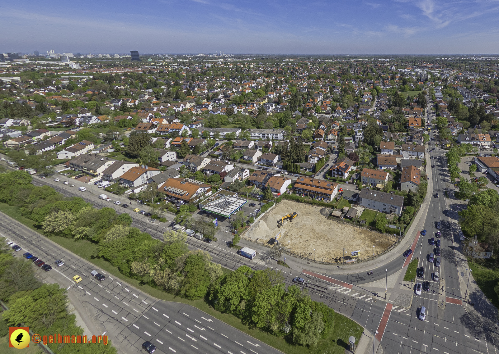 13.04.2024 - Luftbilder der Baustelle MONACO an der Heinrich-Wieland/Ecke Corinthstrasse in Neuperlach