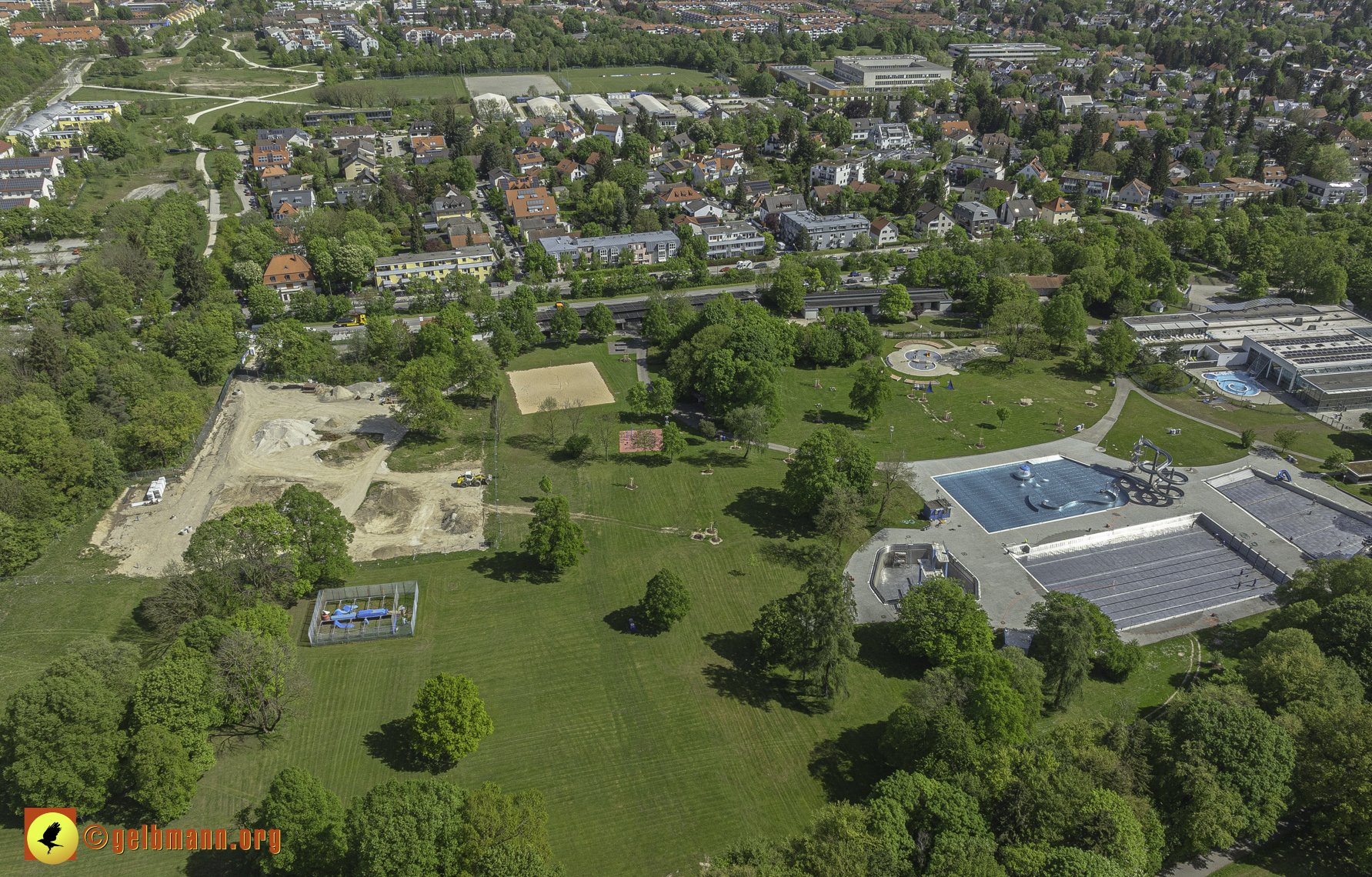 30.04.2024 - Der Ostpark und die Geothermie Baustelle in Berg am Laim und Neuperlach