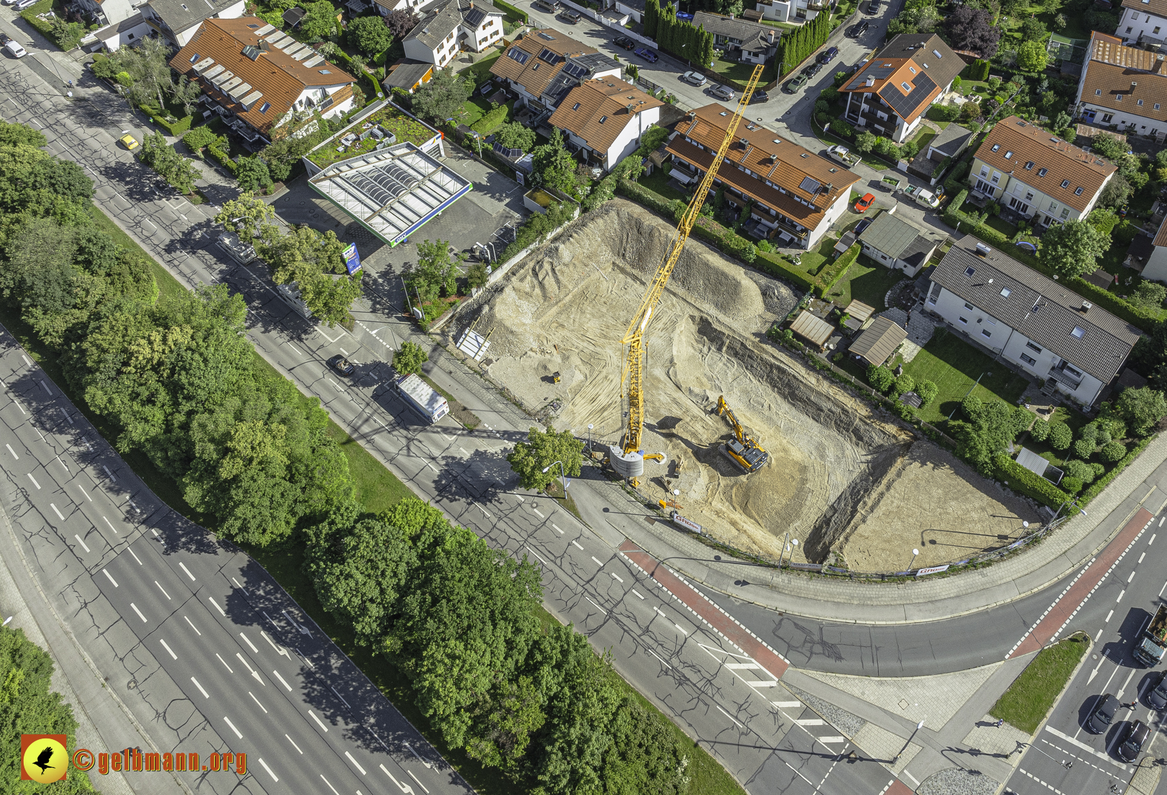 30.05.2024 - Luftbilder der Baustelle MONACO an der Heinrich-Wieland/Ecke Corinthstrasse in Neuperlach