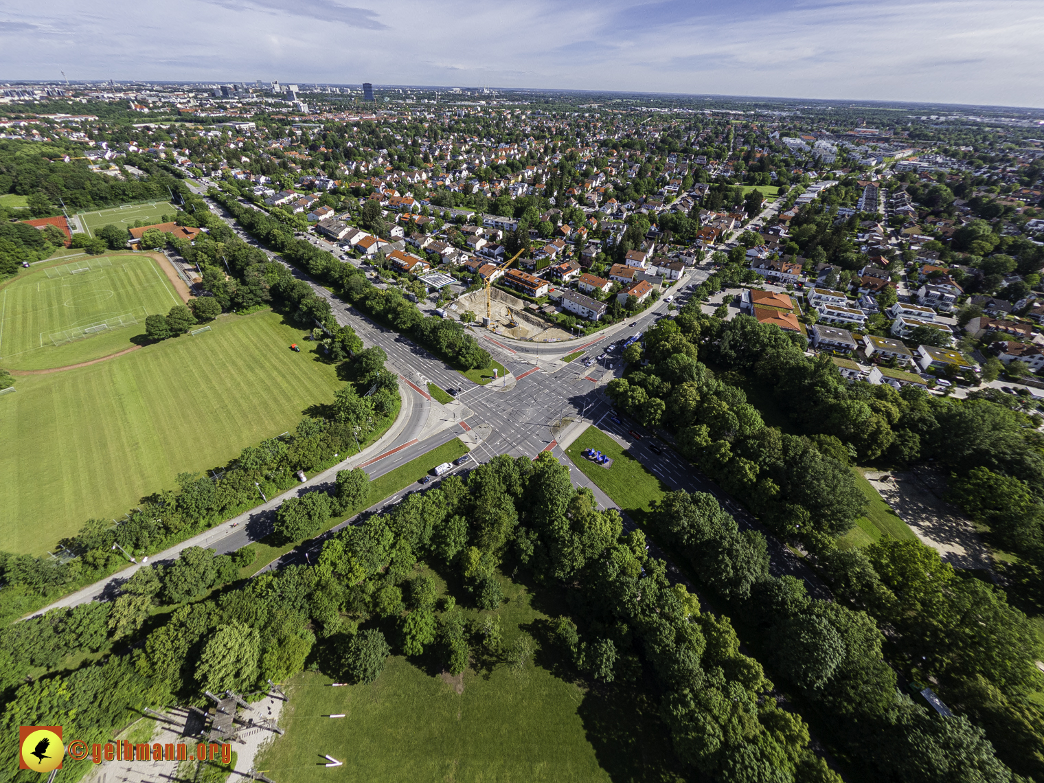 30.05.2024 - Luftbilder der Baustelle MONACO an der Heinrich-Wieland/Ecke Corinthstrasse in Neuperlach