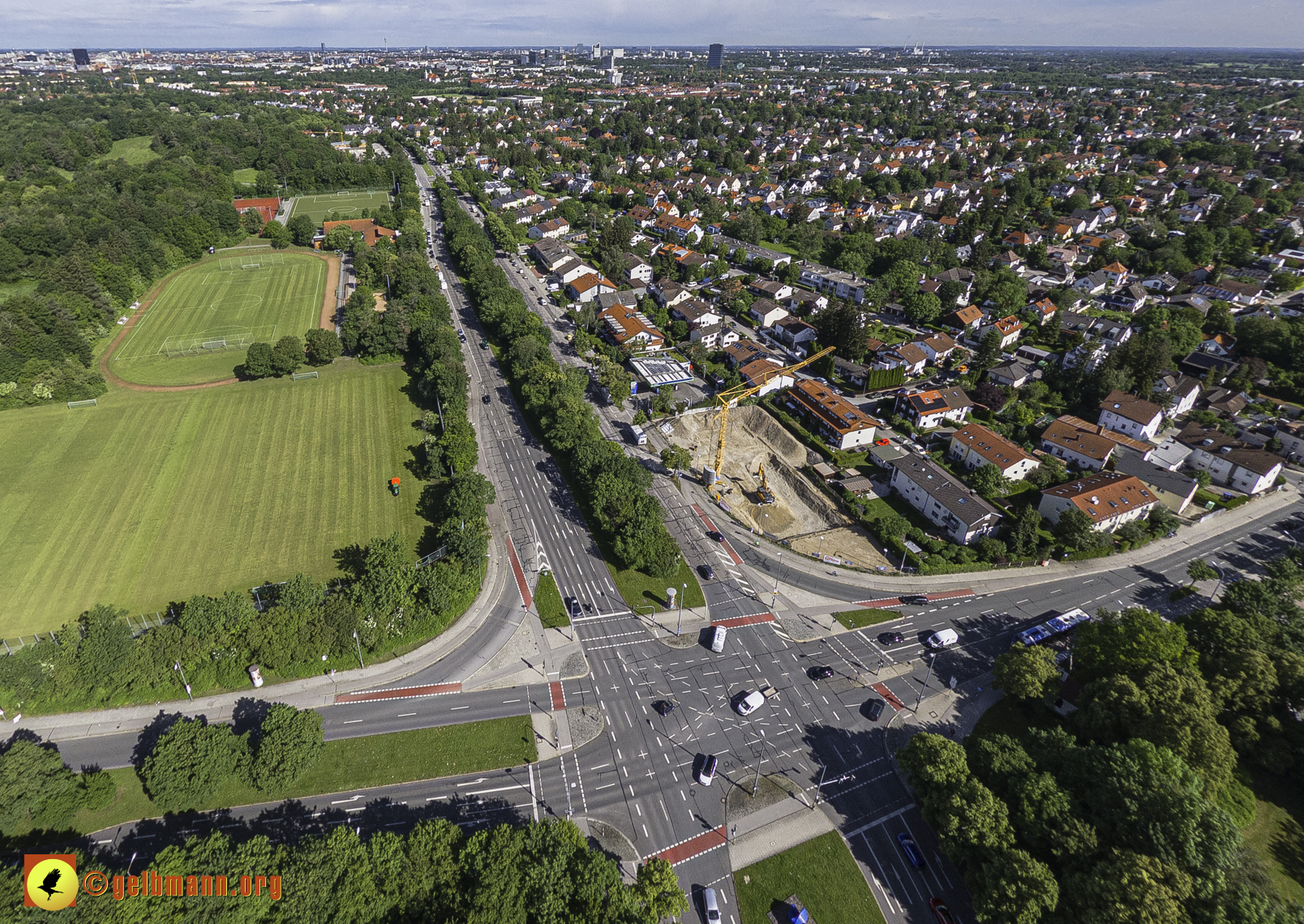 30.05.2024 - Luftbilder der Baustelle MONACO an der Heinrich-Wieland/Ecke Corinthstrasse in Neuperlach