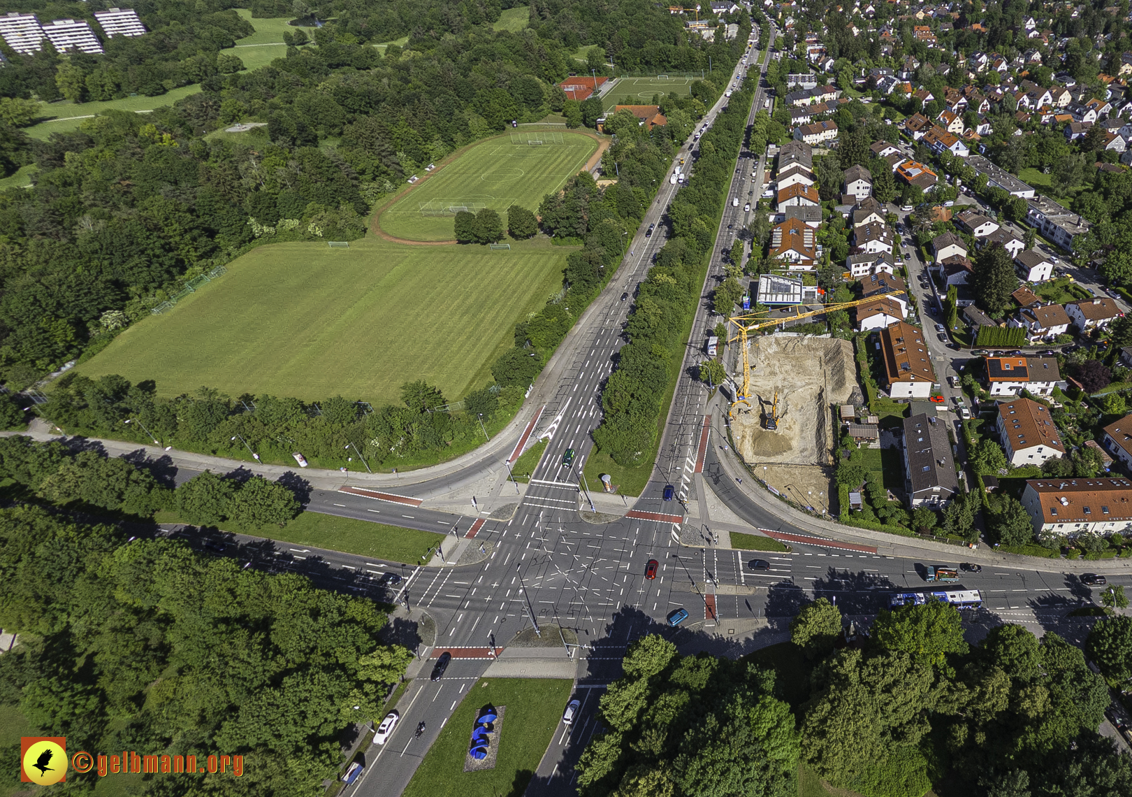 30.05.2024 - Luftbilder der Baustelle MONACO an der Heinrich-Wieland/Ecke Corinthstrasse in Neuperlach