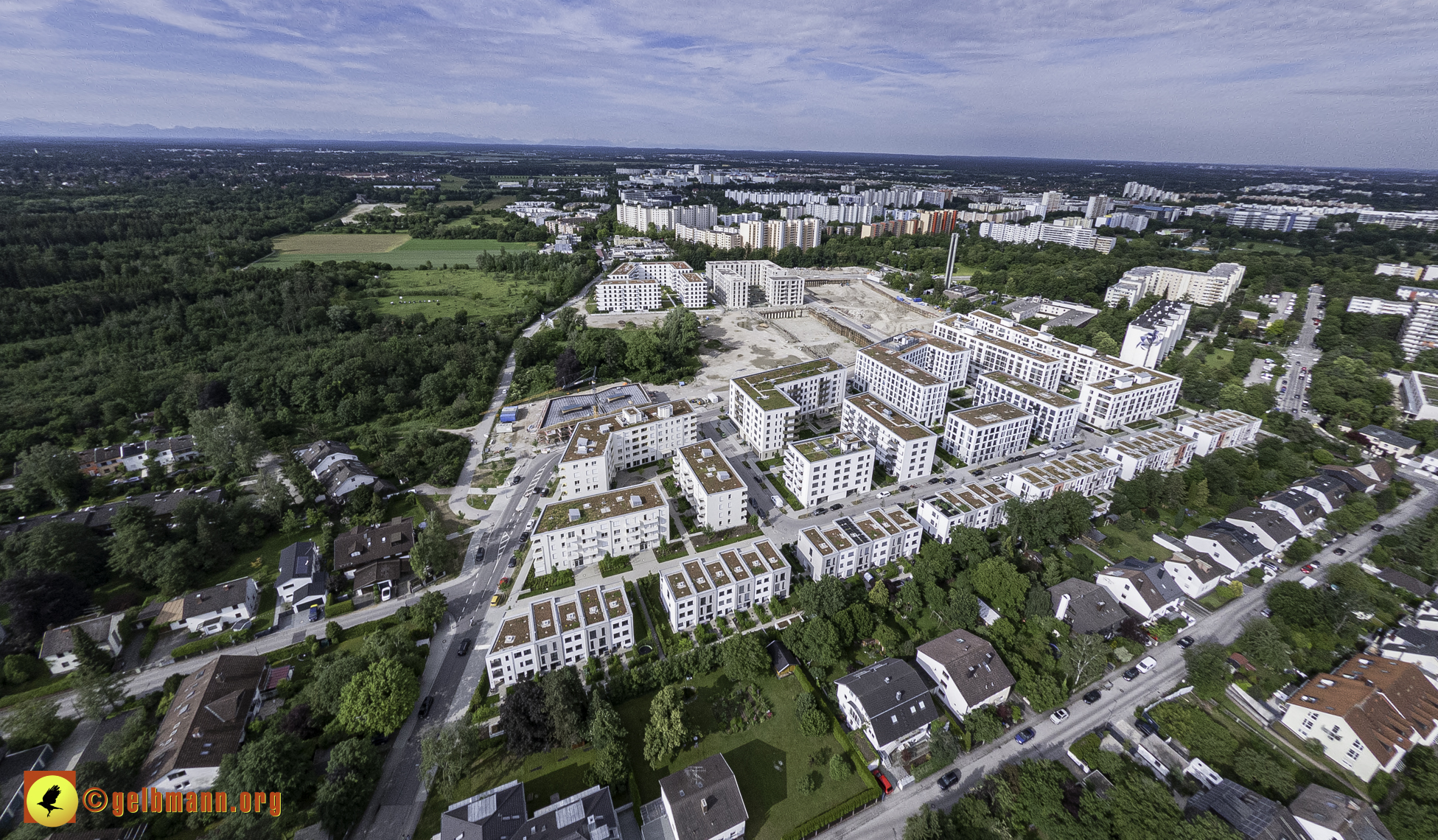 06.06.2024 - Luftbilder der Baustelle Alexisquartier und Pandion Verde in Neuperlach