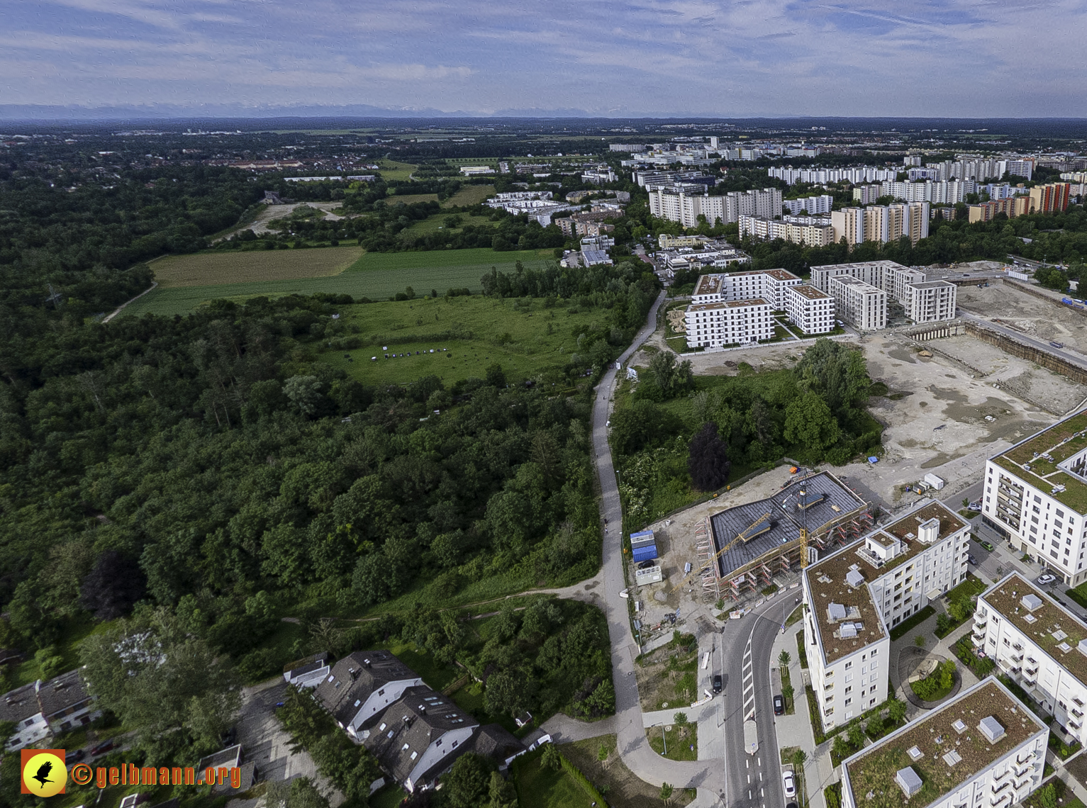 06.06.2024 - Luftbilder der Baustelle Alexisquartier und Pandion Verde in Neuperlach