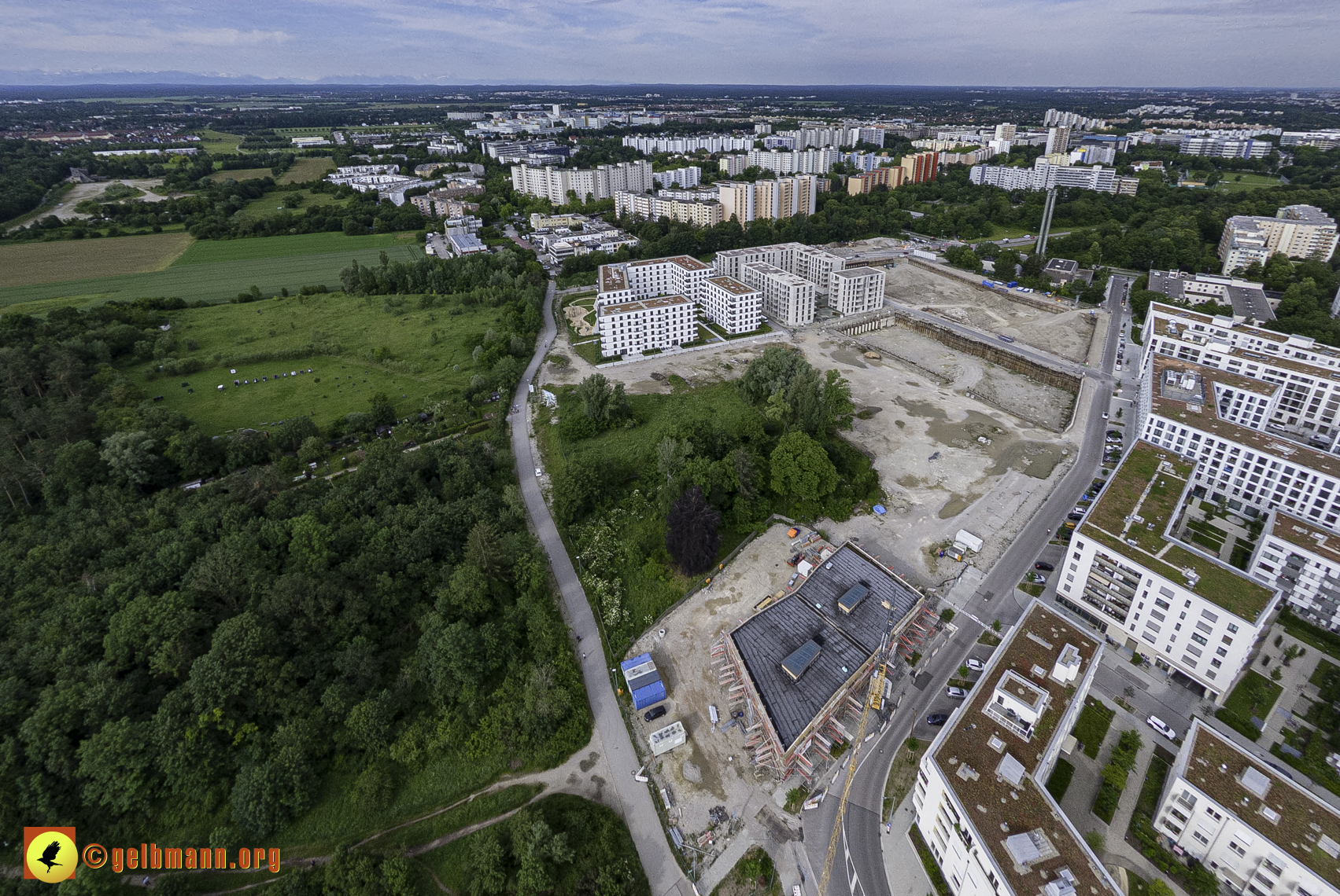 06.06.2024 - Luftbilder der Baustelle Alexisquartier und Pandion Verde in Neuperlach