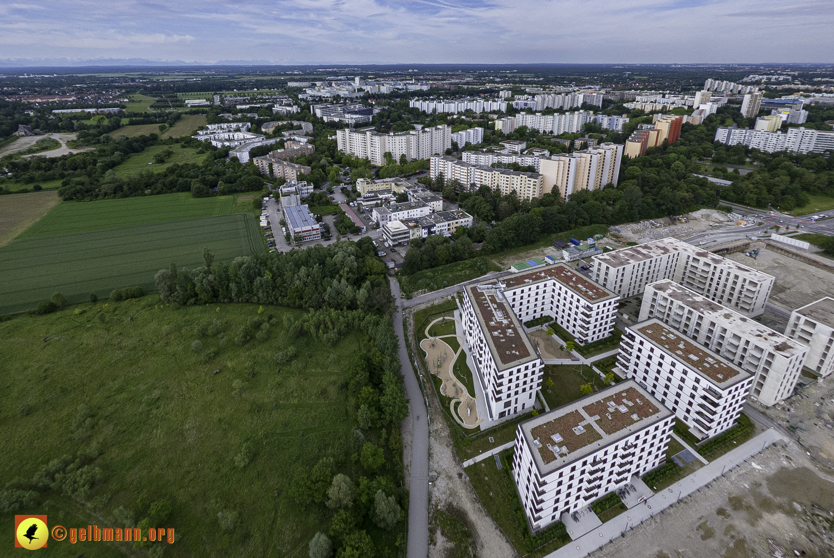 06.06.2024 - Luftbilder der Baustelle Alexisquartier und Pandion Verde in Neuperlach