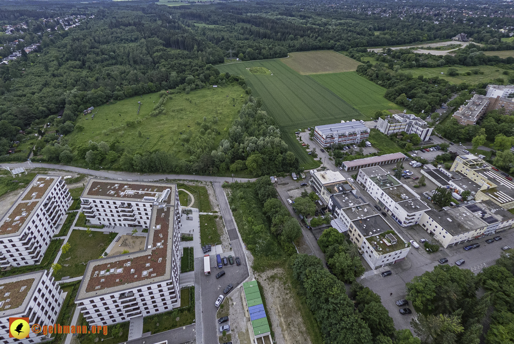 06.06.2024 - Luftbilder der Baustelle Alexisquartier und Pandion Verde in Neuperlach