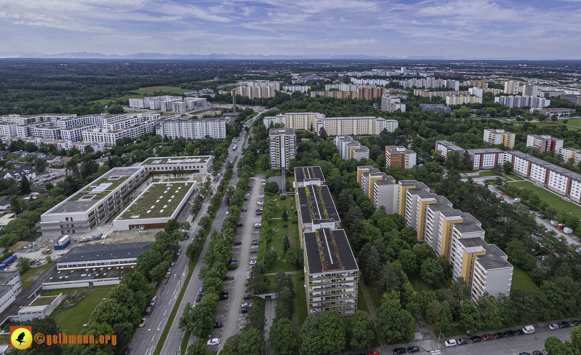 06.06.2024 - Luftbilder der Baustelle Grundschule_am_Karl-Marx-Ring in Neuperlach