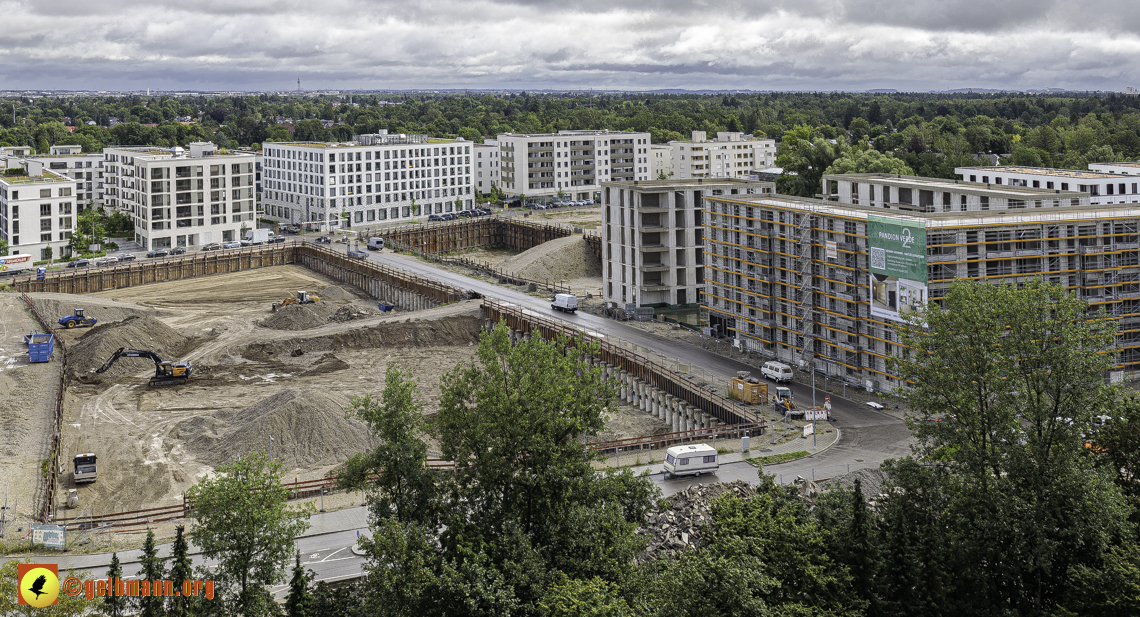 03.07.2024 - Baustelle Alexisquartier und Pandion Verde in Neuperlach