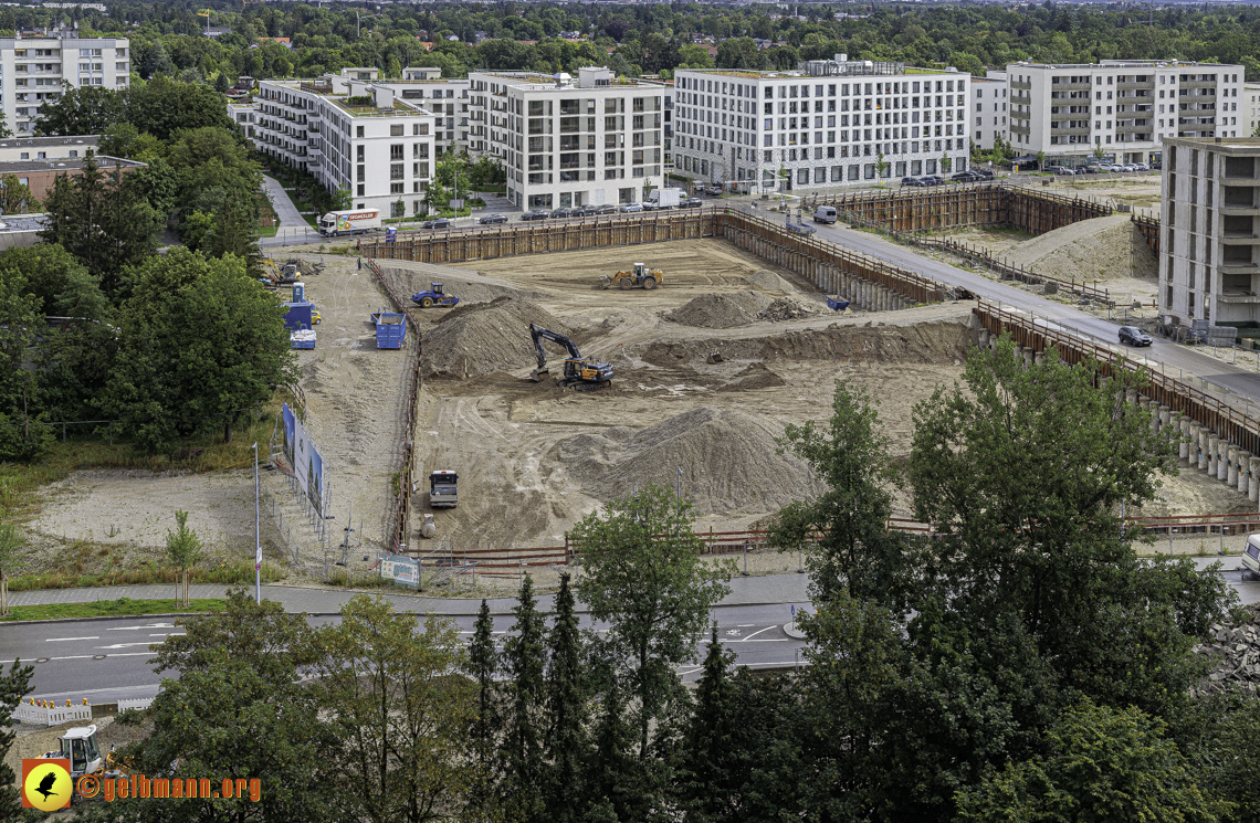 03.07.2024 - Baustelle Alexisquartier und Pandion Verde in Neuperlach