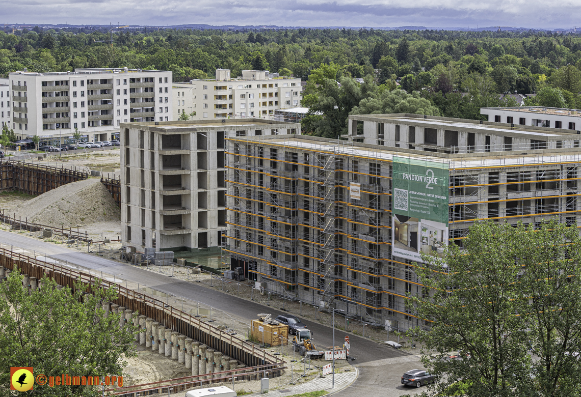 03.07.2024 - Baustelle Alexisquartier und Pandion Verde in Neuperlach