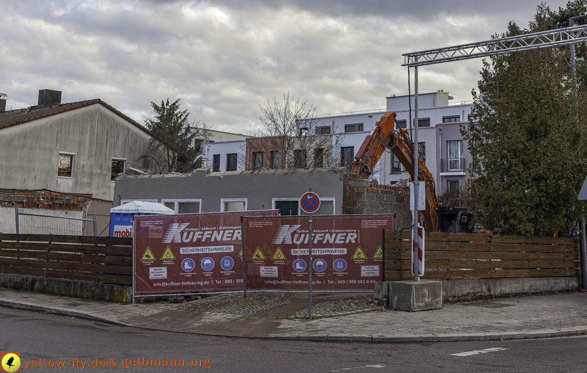26.11.2024 - Baustelle in der Niederalmstraße Ecke Hugo-Lang-Bogen in Neuperlach
