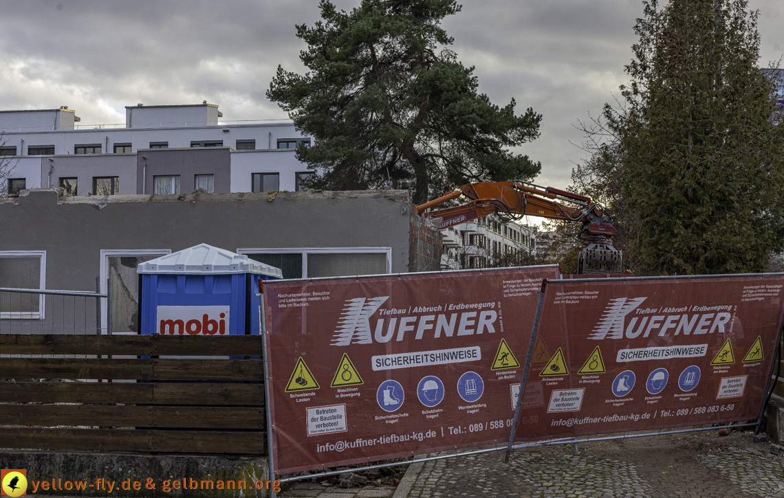 26.11.2024 - Baustelle in der Niederalmstraße Ecke Hugo-Lang-Bogen in Neuperlach