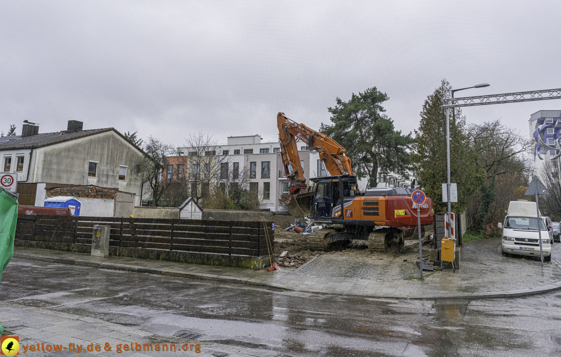 28.11.2024 - Baustelle in der Niederalmstraße Ecke Hugo-Lang-Bogen in Neuperlach