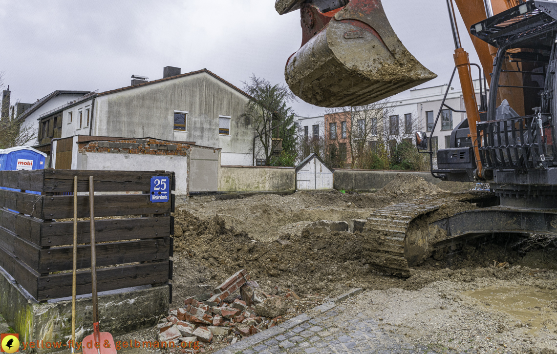 28.11.2024 - Baustelle in der Niederalmstraße Ecke Hugo-Lang-Bogen in Neuperlach