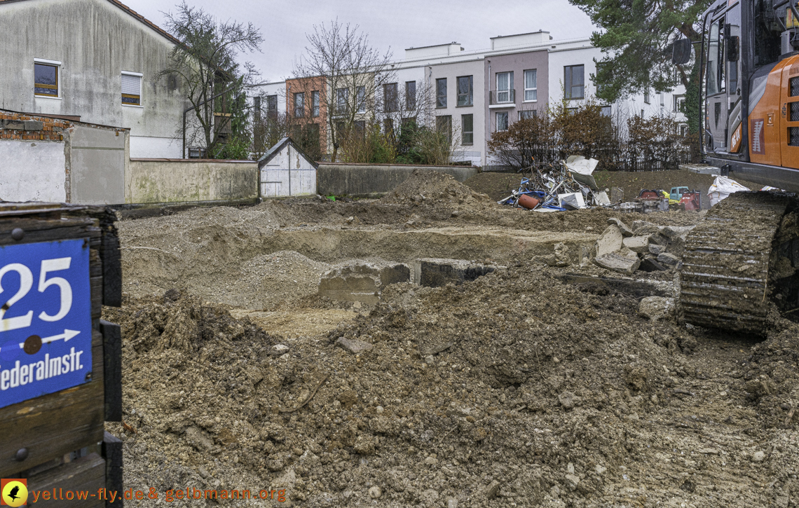28.11.2024 - Baustelle in der Niederalmstraße Ecke Hugo-Lang-Bogen in Neuperlach