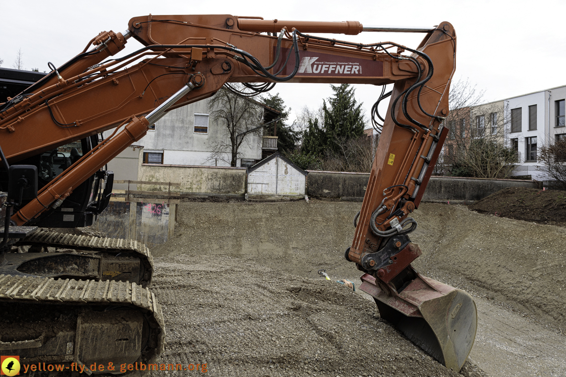 07.12.2024 - Baustelle in der Niederalmstraße Ecke Hugo-Lang-Bogen in Neuperlach