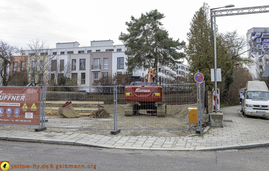 07.12.2024 - Baustelle in der Niederalmstraße Ecke Hugo-Lang-Bogen in Neuperlach