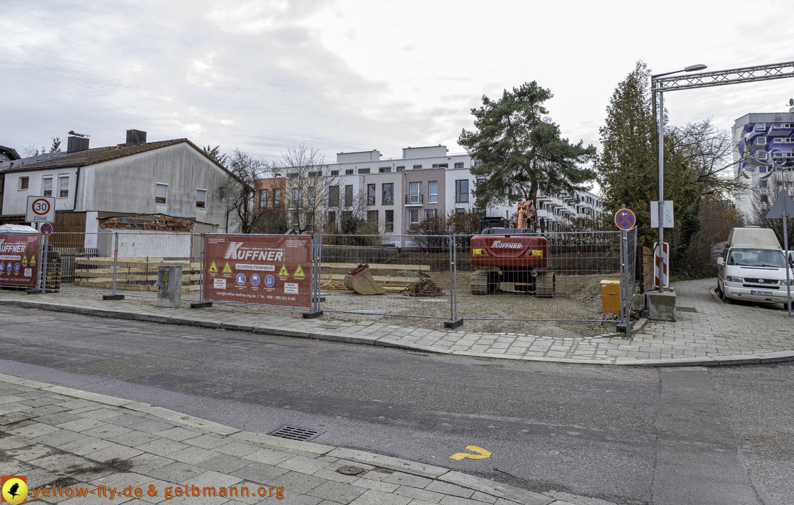 07.12.2024 - Baustelle in der Niederalmstraße Ecke Hugo-Lang-Bogen in Neuperlach
