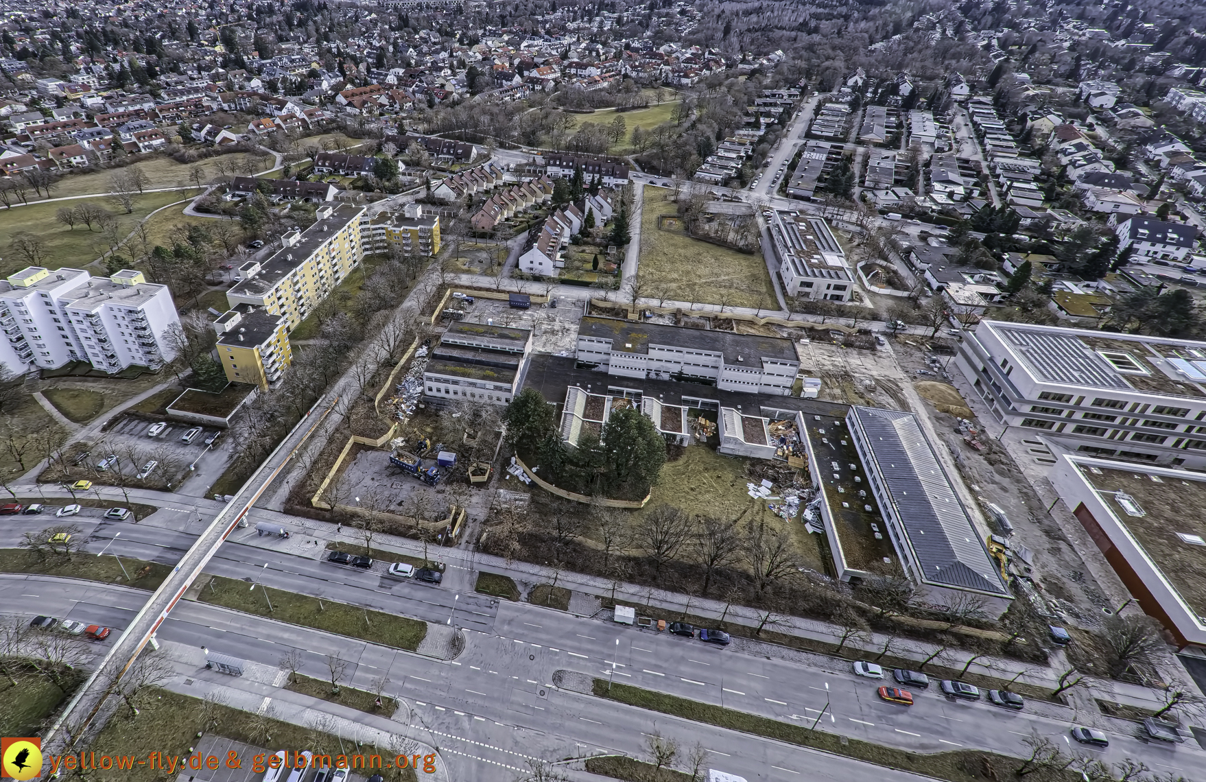 27.02.2025 - Abriss der Grundschule am Karl-Marx-Ring in Neuperlach