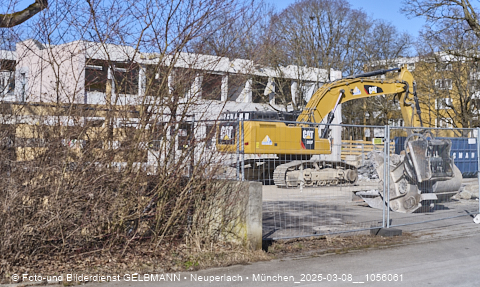 08.03.2025 - Baustelle zur Grundschule am Karl-Marx-Ring in Neuperlach