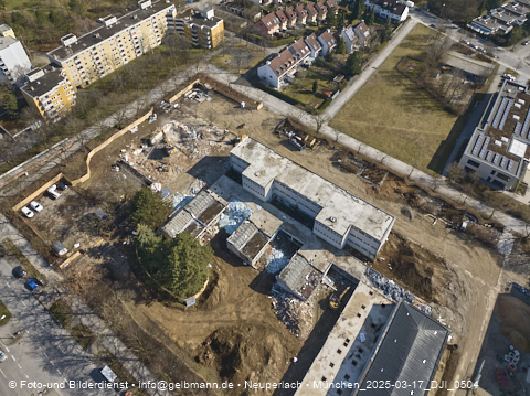 17.03.2025 - Baustelle zur Grundschule am Karl-Marx-Ring in Neuperlach