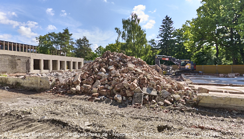 12.07.2025 - Abrissbaustelle Kindergarten an der Heinrich-Wieland-Strasse in Neuperlach