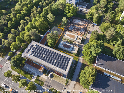 14.07.2025 - Abrissarbeiten des alten Kindergartens an der Heinrich-Wieland-Straße 3 in Neuperlach