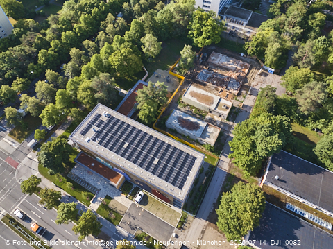 14.07.2025 - Abrissarbeiten des alten Kindergartens an der Heinrich-Wieland-Straße 3 in Neuperlach