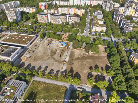 14.07.2025 - Baustelle zur Grundschule am Karl-Marx-Ring in Neuperlach