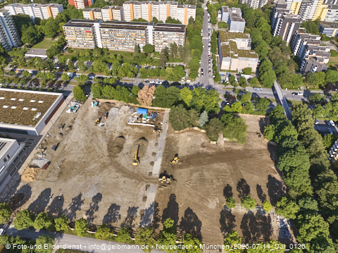 14.07.2025 - Baustelle zur Grundschule am Karl-Marx-Ring in Neuperlach
