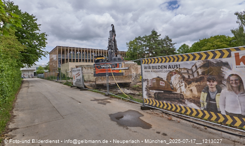 17.07.2025 - Abrissbaustelle Kindergarten an der Heinrich-Wieland-Strasse in Neuperlach