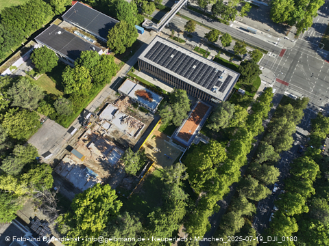 19.07.2022 - Abriss des alten Kindergartens an der Heinrich-Wieland-Straße in Neuperlach