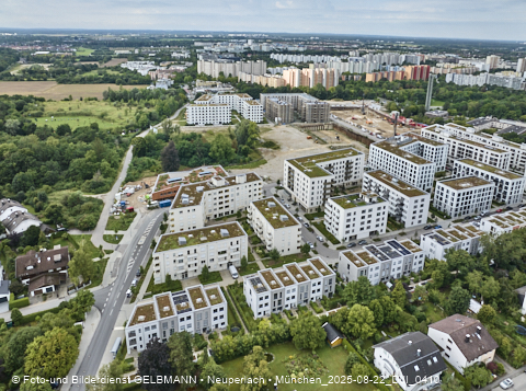 Luftbilder der Baustelle Alexisquartier in Neuperlach