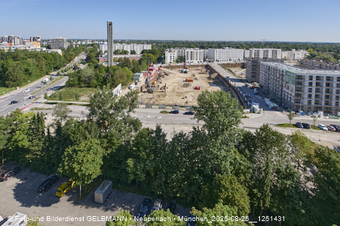 25.08.2025 - DEMOS-Baustelle und BayernHeim-Baustelle Alexiqauartier in Neuperlach