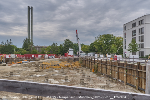 27.08.2025 - DEMOS-Baustelle und BayernHeim-Baustelle Alexiqauartier in Neuperlach