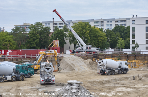 27.08.2025 - DEMOS-Baustelle und BayernHeim-Baustelle Alexiqauartier in Neuperlach
